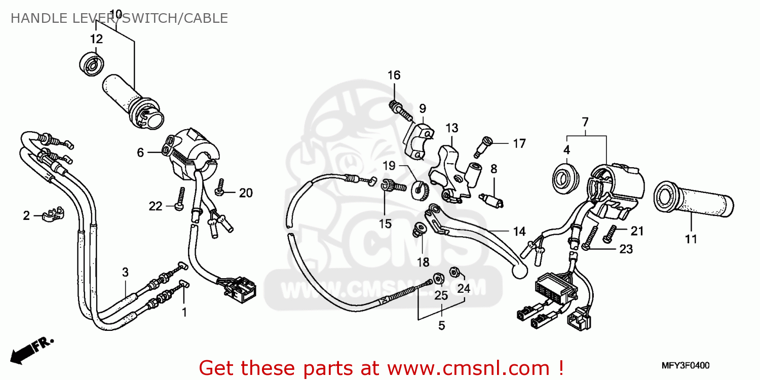 Honda VT1300CSA 2011 B KOREA ABS HANDLE LEVER SWITCH CABLE Buy