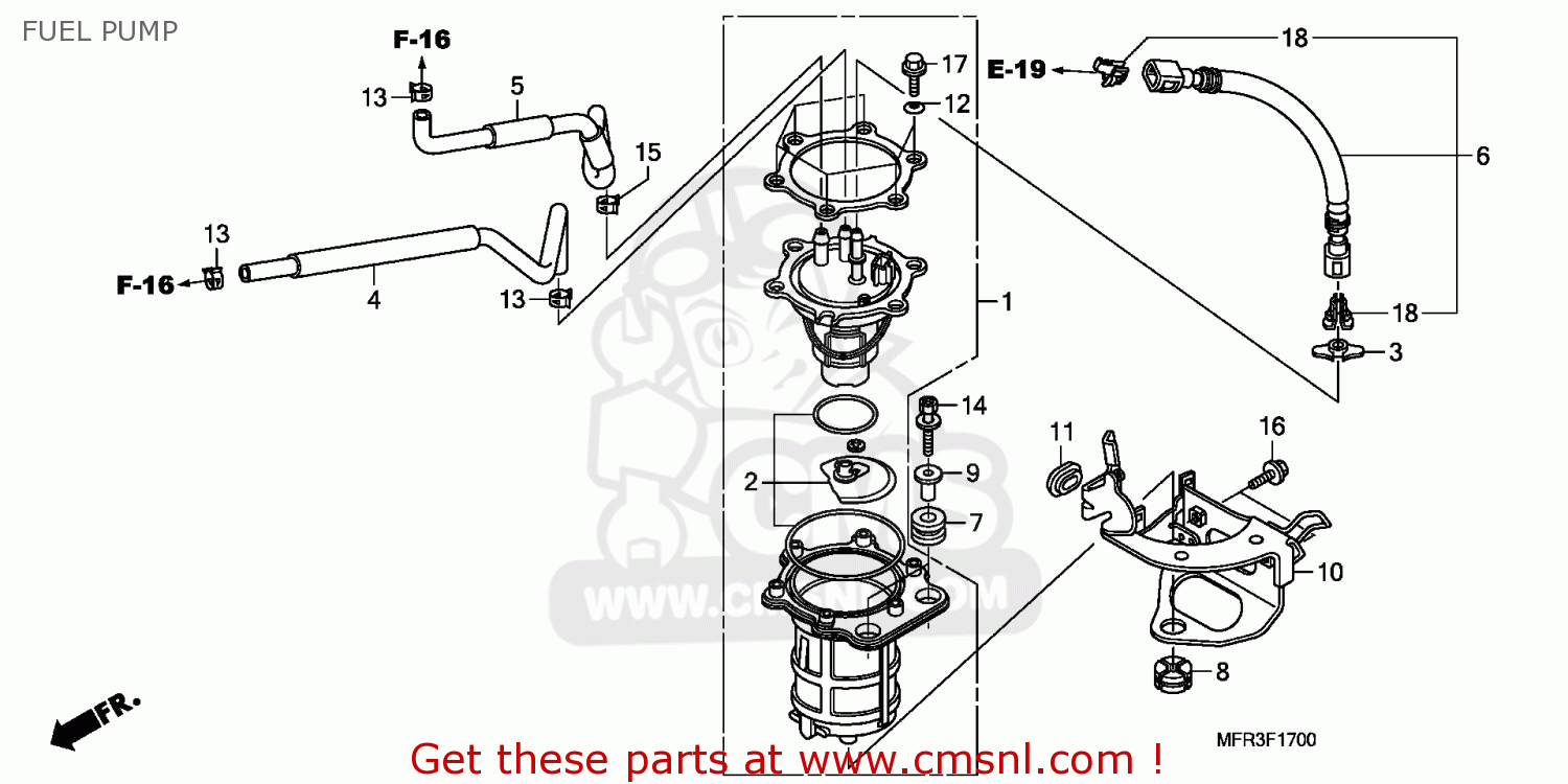 Honda VT1300CX 2010 A AUSTRALIA ABS FUEL PUMP Buy FUEL PUMP