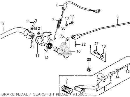 Honda Vt500c Shadow 500 1983 (d) Usa parts list partsmanual partsfiche