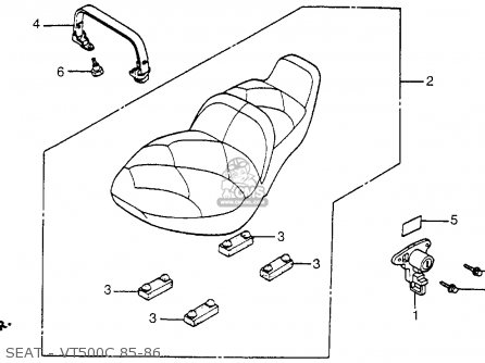 1986 Honda vt500c seat #7