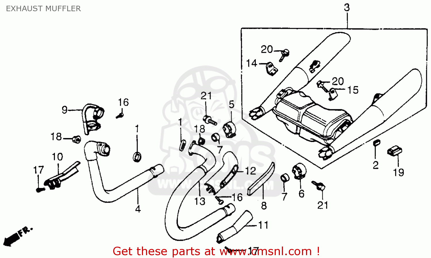 1984 Honda vt700c exhaust