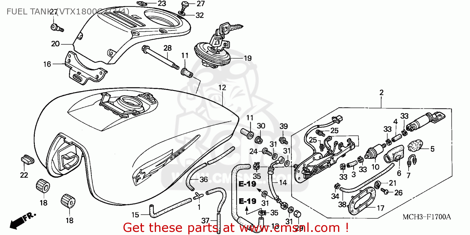 Honda Vtx C European Direct Sales Fuel Tank Vtx C