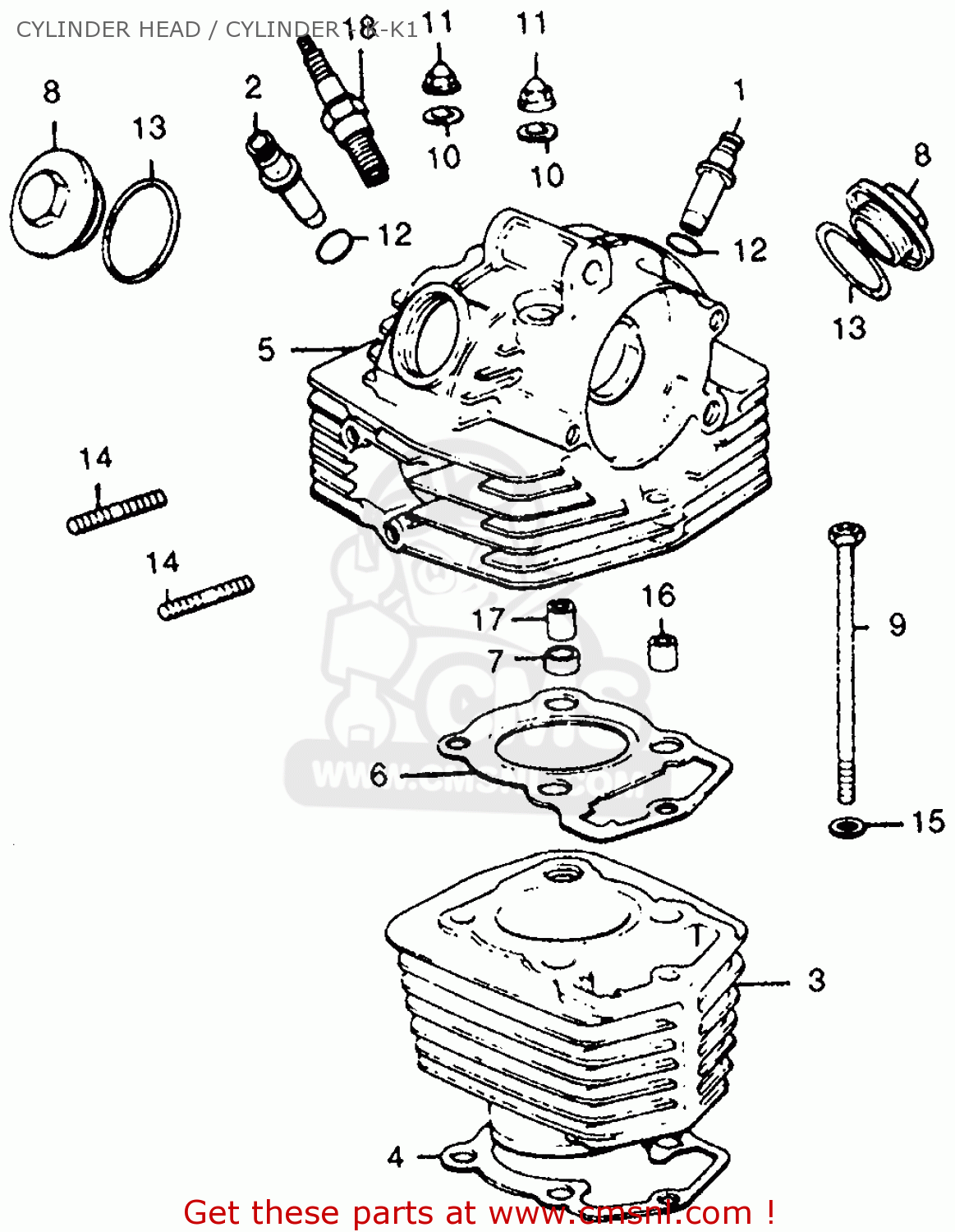 Honda xl 125 parts list #6