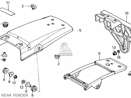 Honda xl250r rear fender #5