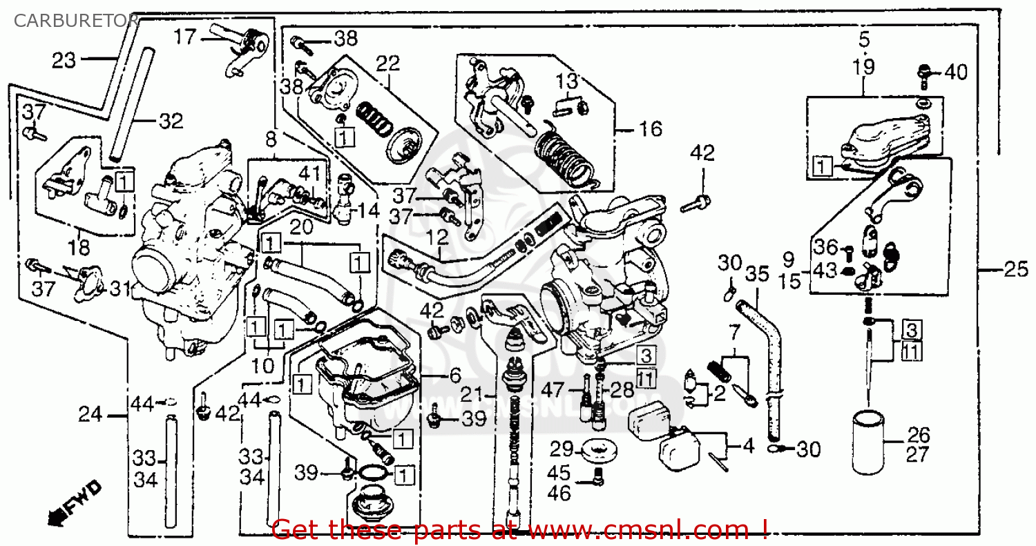 Carburetor for honda xl 350r - 1985 #5