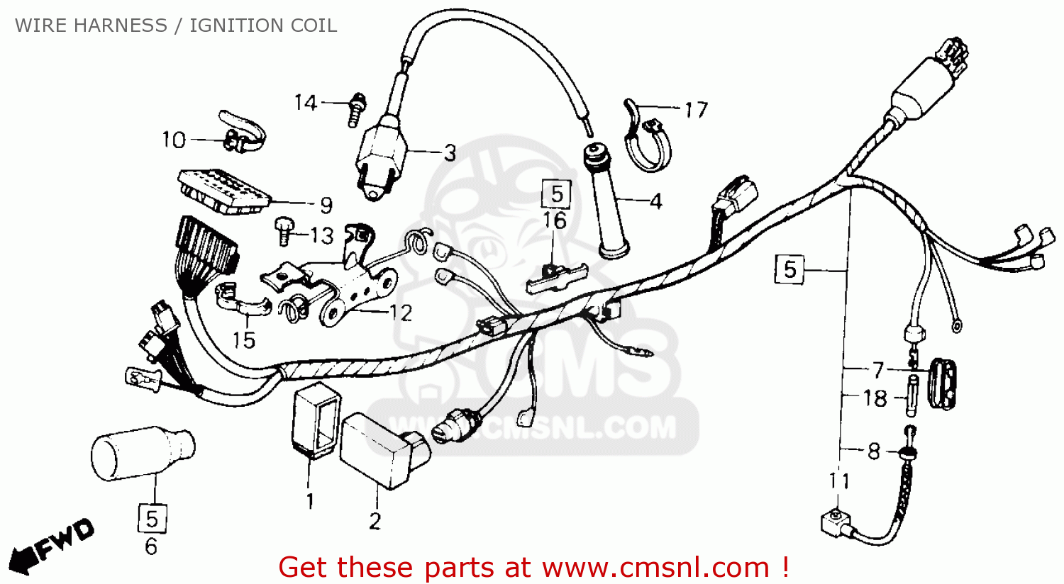 Honda Xl600r 1983 (d) Usa Wire Harness / Ignition Coil - schematic