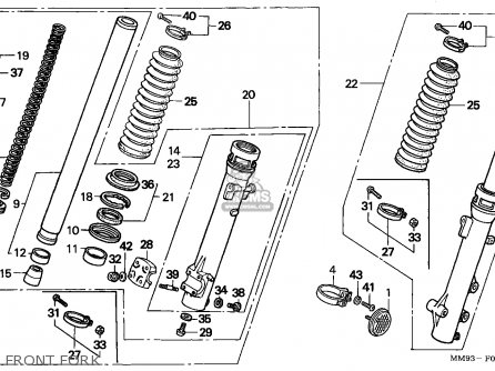 Honda XL600V TRANSALP 1994 R GERMANY Parts Lists And Schematics