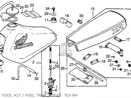 Honda xr100 gas tank size #7