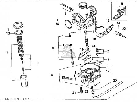 2003 Honda xr100 carburetor diagram #2