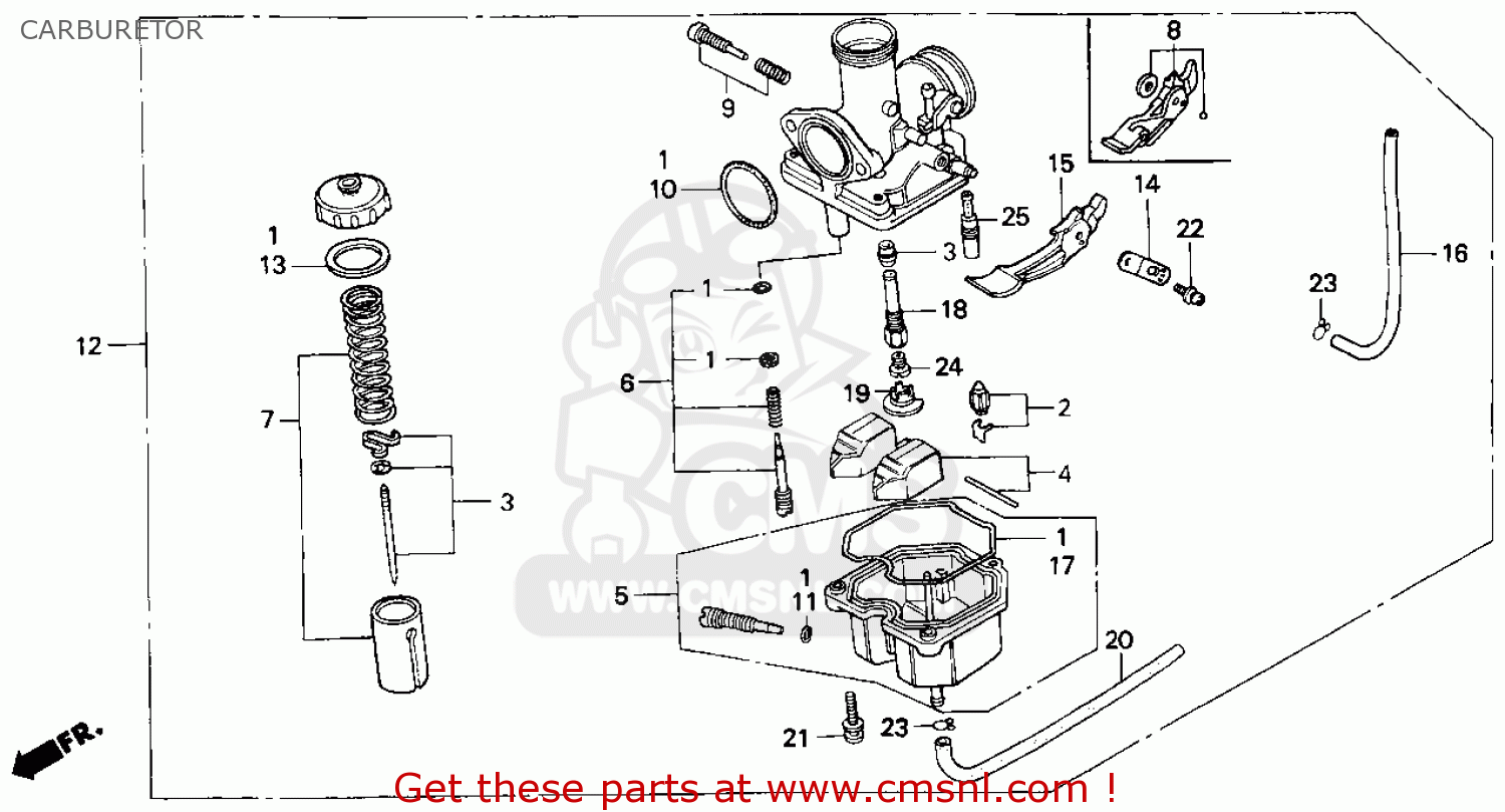 Honda Xr100r 1999 X Usa Carburetor Schematic Partsfiche