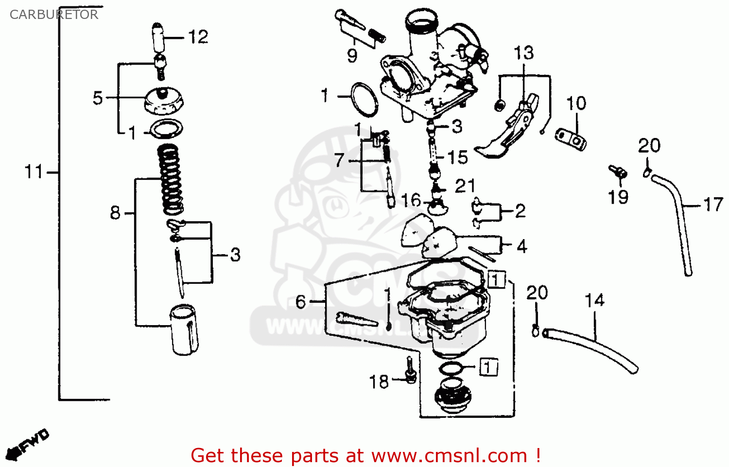Honda xr200 carburetor diagram #1
