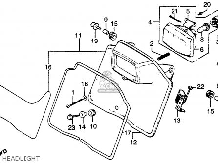 Honda xr250r headlight #7