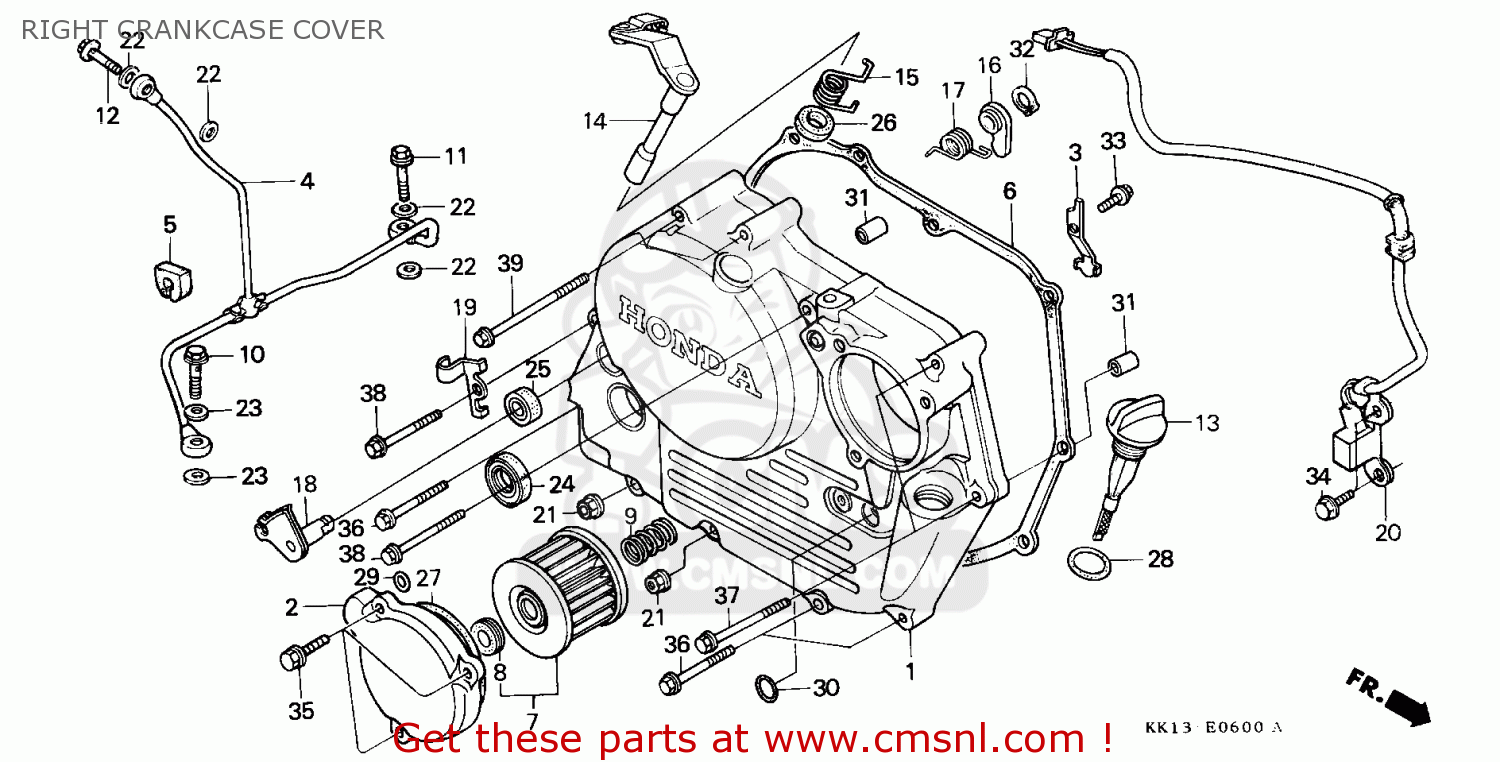 Honda XR250R 1987 H GENERAL EXPORT KPH RIGHT CRANKCASE COVER Buy