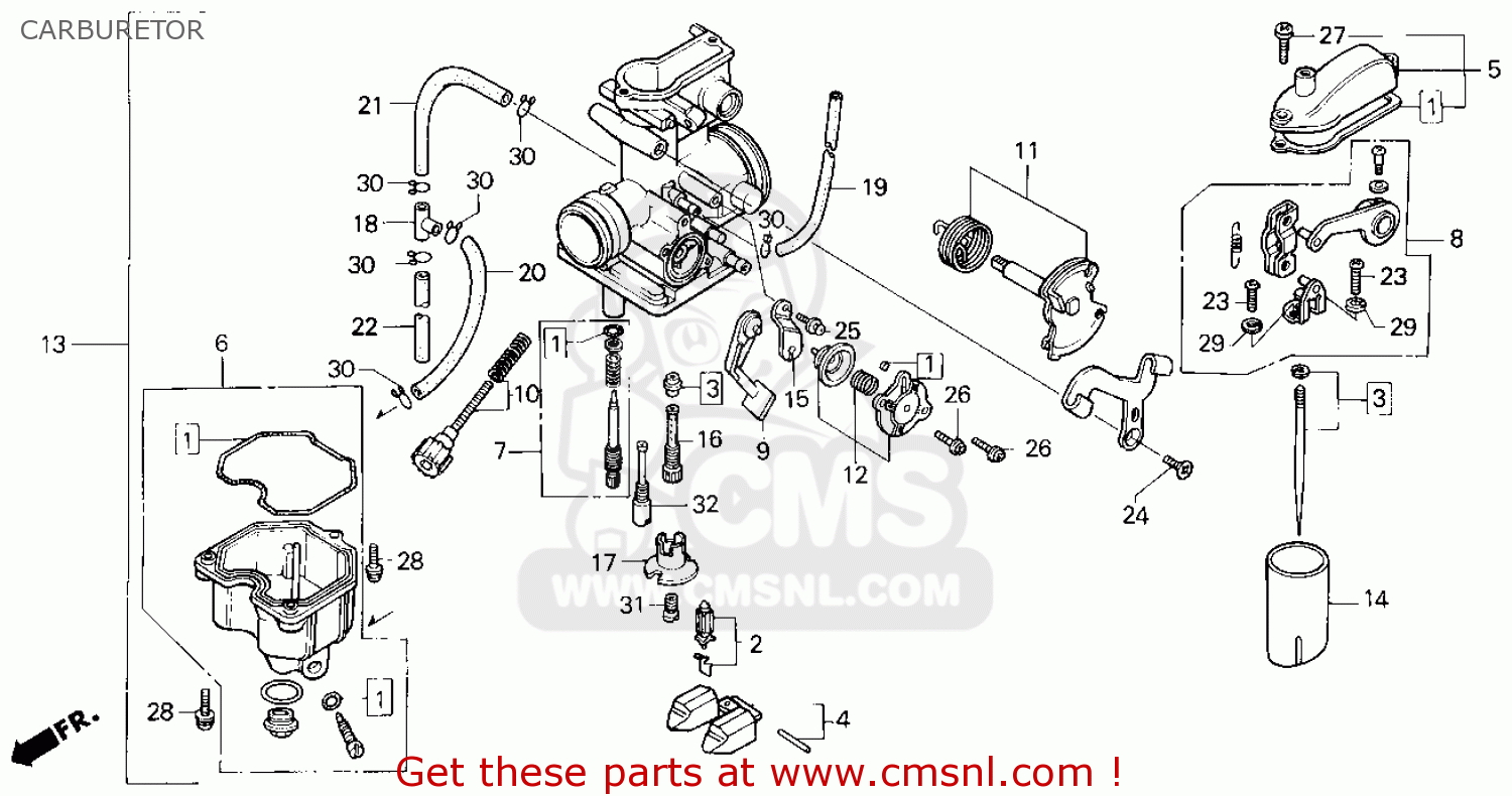 Honda xr 250 carburetor diagram #2