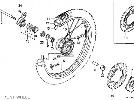 Honda XR600R 1989 K GENERAL EXPORT KPH Parts Lists And Schematics