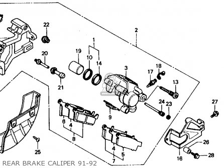 Honda 1991 tlm260r brake parts #4