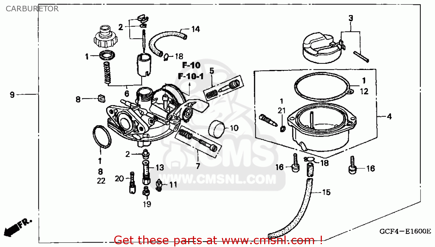 Honda Xr R X Usa Carburetor Schematic Partsfiche