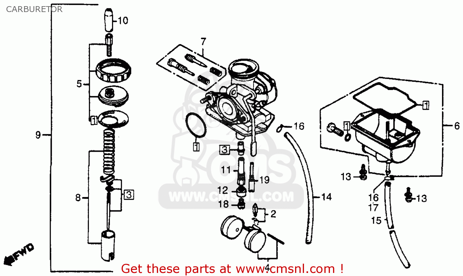 2003 Honda xr80 carburetor diagram #1