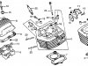 Honda XR80 1981 USA CYLINDER HEAD CYLINDER