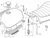 Honda Z50GZ GORILLA GENERAL EXPORT KPH FUEL TANK - SEAT