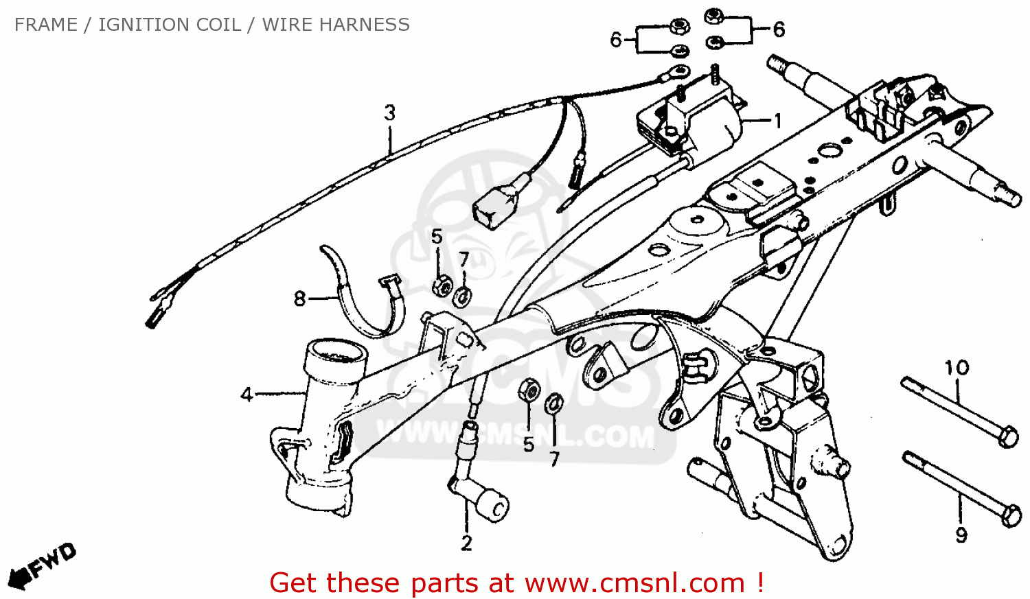 Honda Z50r 1979 Usa Frame / Ignition Coil / Wire Harness - schematic