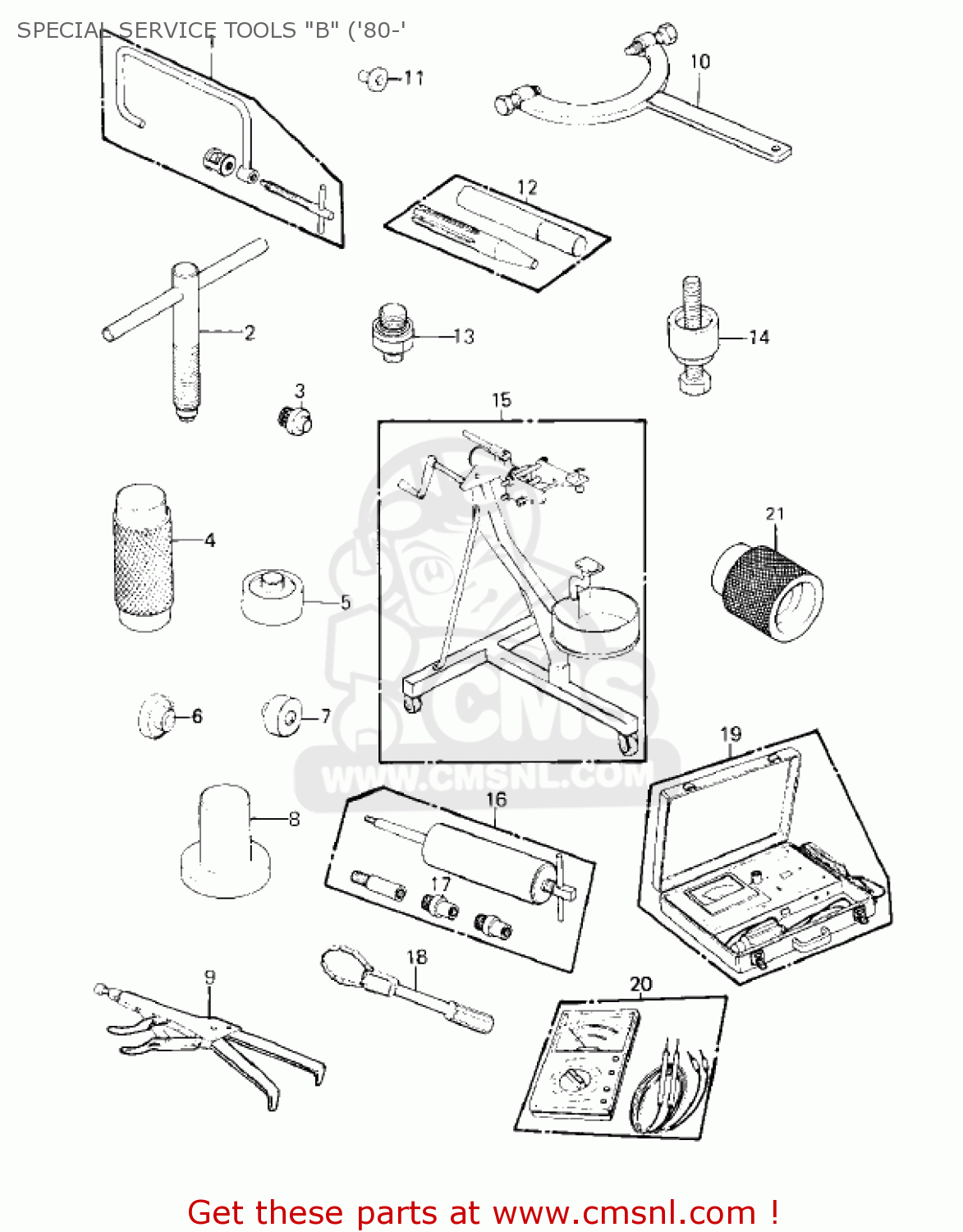 Kawasaki 1980 Kz550-a1 Special Service Tools "b" ('80-' - schematic