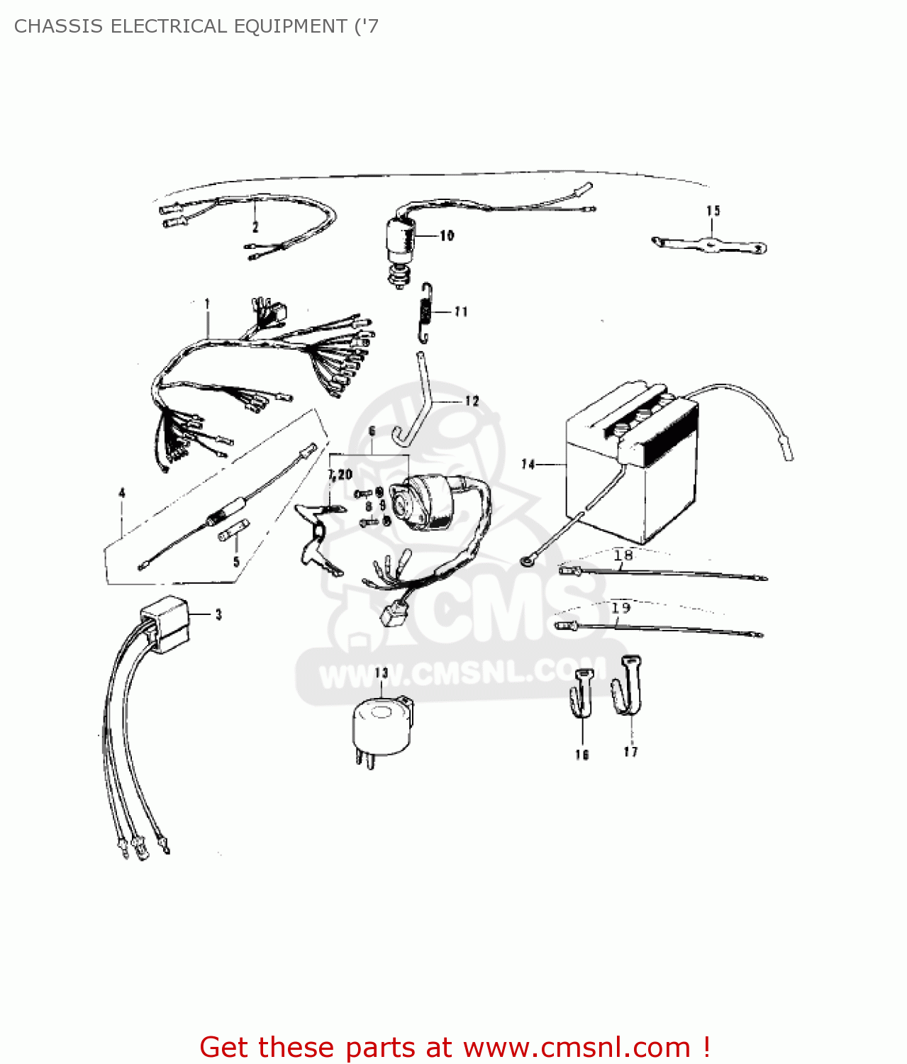 Kawasaki G3SSB 1972 USA CANADA CHASSIS ELECTRICAL EQUIPMENT 7 Buy