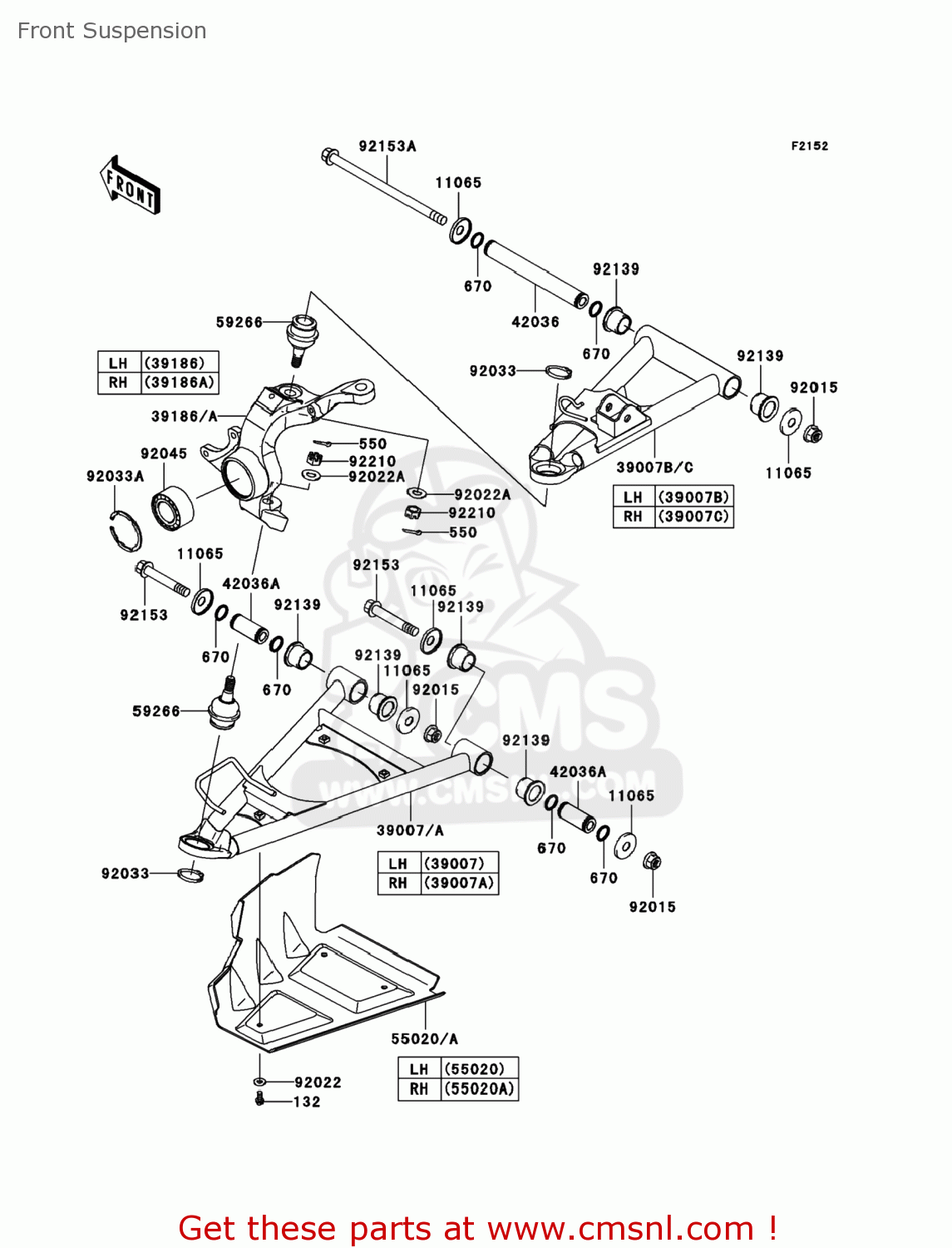 Kawasaki KRF750 K9F TERYX750 2009 USA 4X4 LE Front Suspension Buy