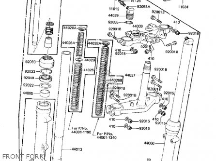 Kawasaki KZ1000K2 LTD 1982 USA CANADA Parts Lists And Schematics