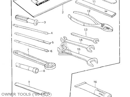 Kawasaki KZ750H2 1981 USA CANADA LTD Parts Lists And Schematics