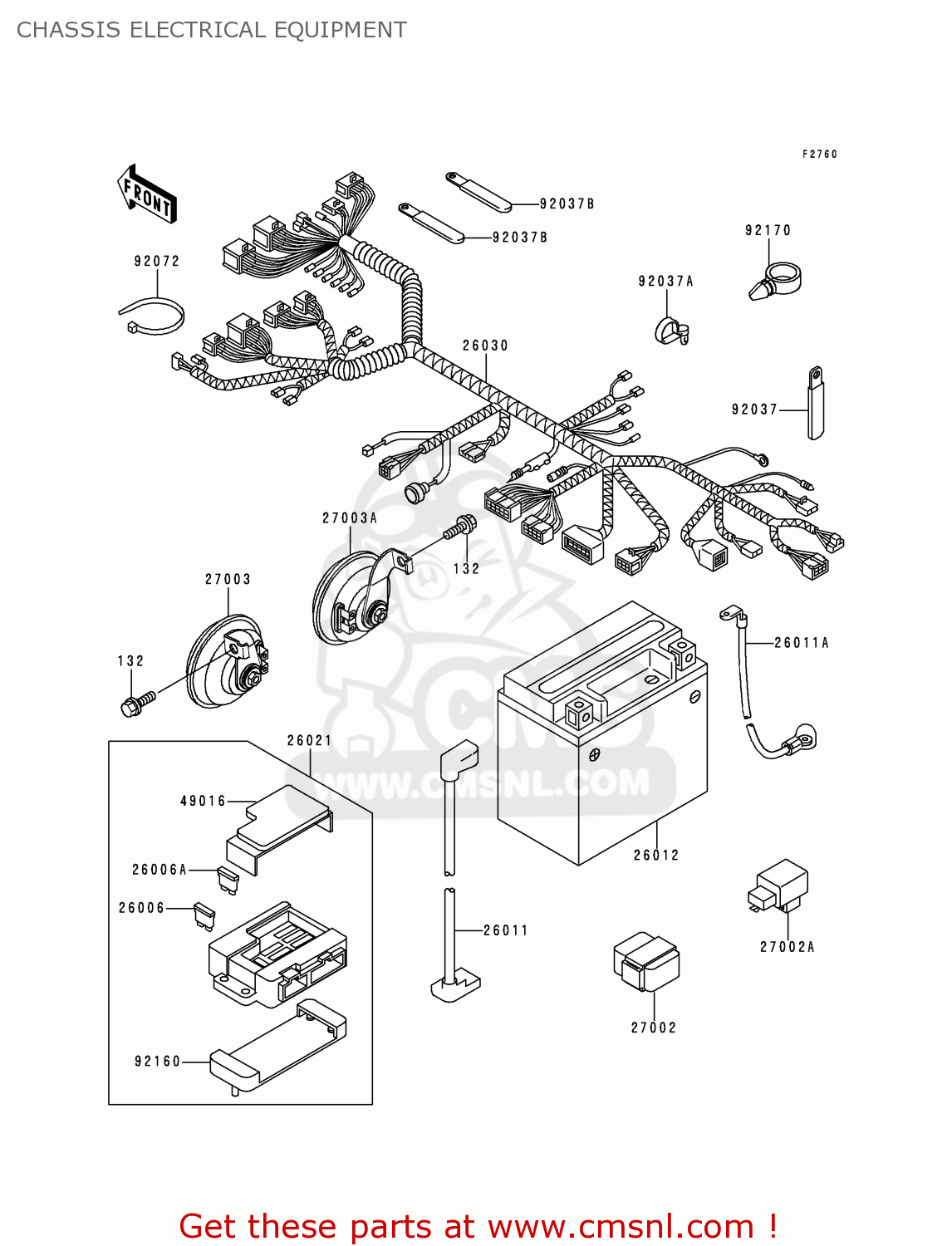 Kawasaki Zr C Zrx Usa Canada Chassis Electrical Equipment