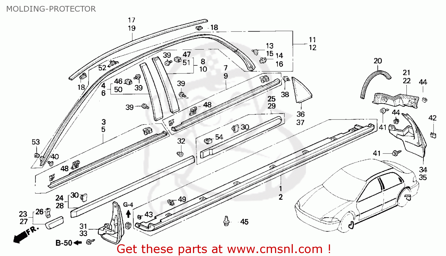 Sr Mldg Assy R Rr Do Honda Buy The Sr At Cmsnl