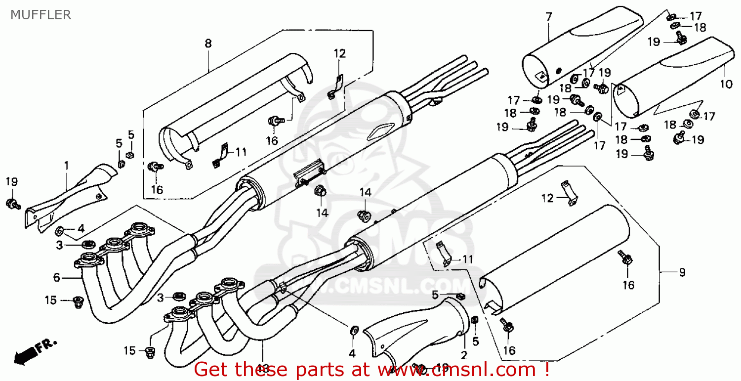 18300MBY003 Muff Comp Exh R Honda Buy The 18300 MBY 003 At CMSNL