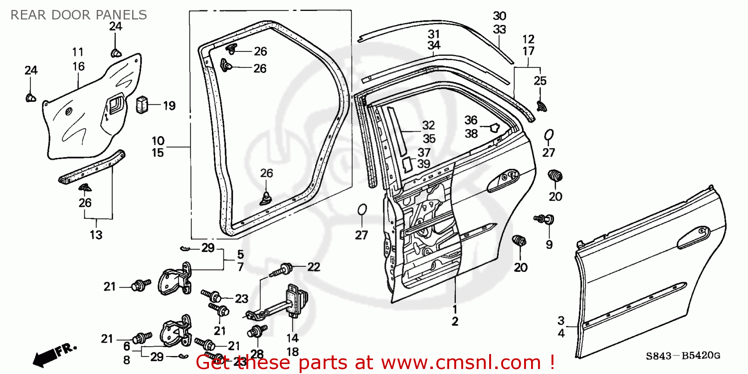 72861S84A01 Seal L Rr Honda Buy The 72861 S84 A01 At CMSNL