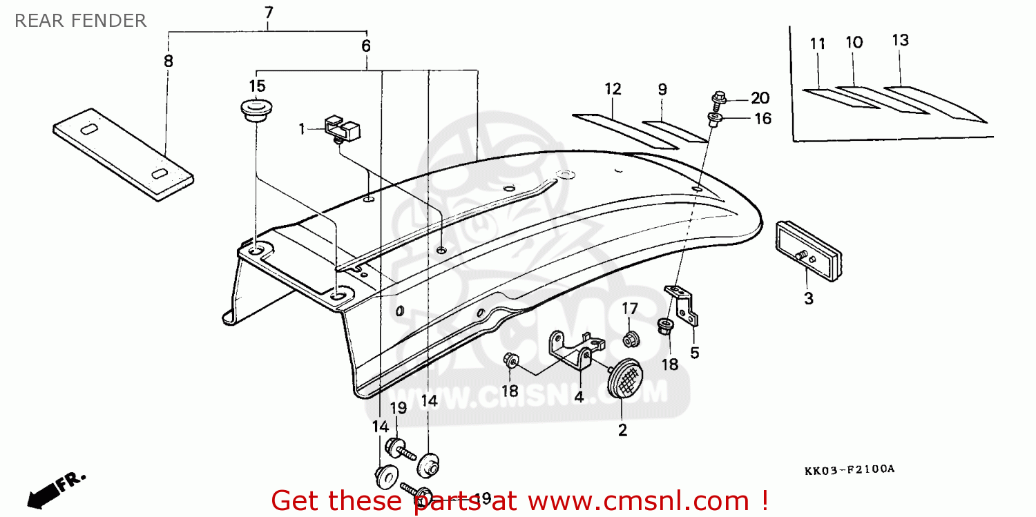 80100KT0670ZA Fender Re Nh 138 Honda Buy The 80100 KT0 670ZA At CMSNL