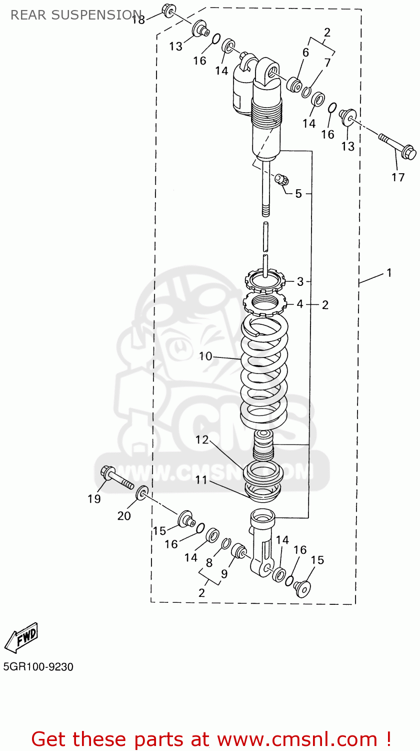 Gs Shock Absorber Assembly Rear Yamaha Buy The Gs