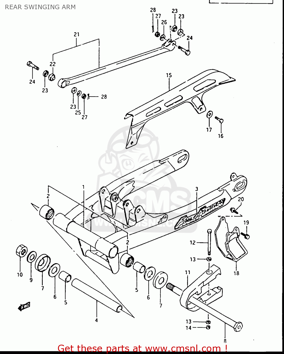 L Swinging Arm Assy Rear Suzuki Buy The L