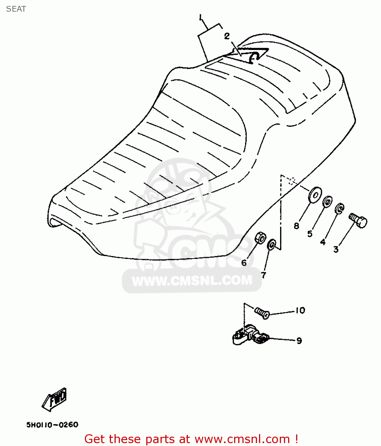 5H02473010 Double Seat Assy Yamaha Buy The 5H0 24730 10 At CMSNL