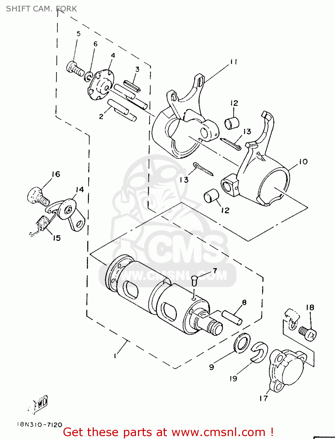 Shift Cam Assy Yamaha Buy The At Cmsnl