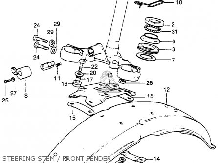 NUT,STEERING STEM