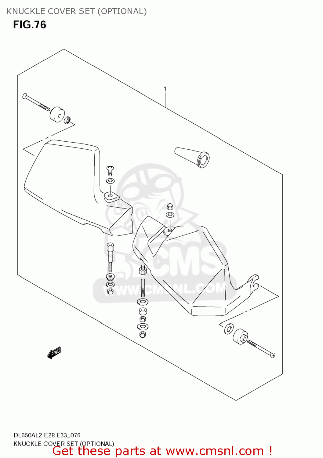 Suzuki Dl A Vstrom L Usa E Knuckle Cover Set Optional