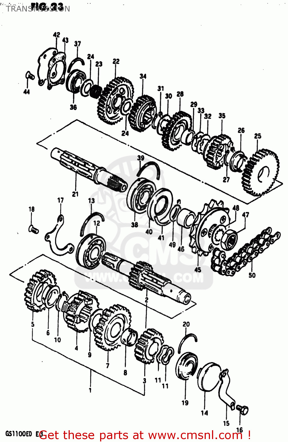 (24221-49202) GEAR，SECOND DRIVE