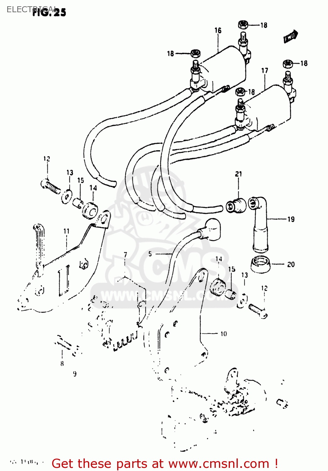 Webike | CMS シーエムエス (33410-31311) COIL ASSEMBLY，IGNITION GS1150 1984 (E)  USA (E03)(3341000A00) | イグニッションコイル 通販