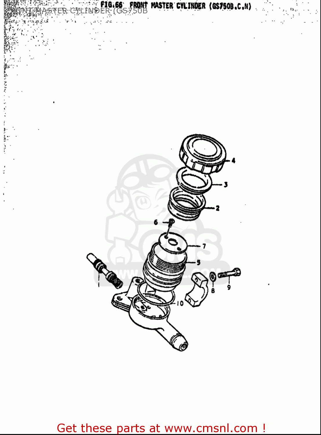 Suzuki Gs750 B,c,ec,n,en 1977-1979 (usa) Front Master Cylinder (gs750b ...