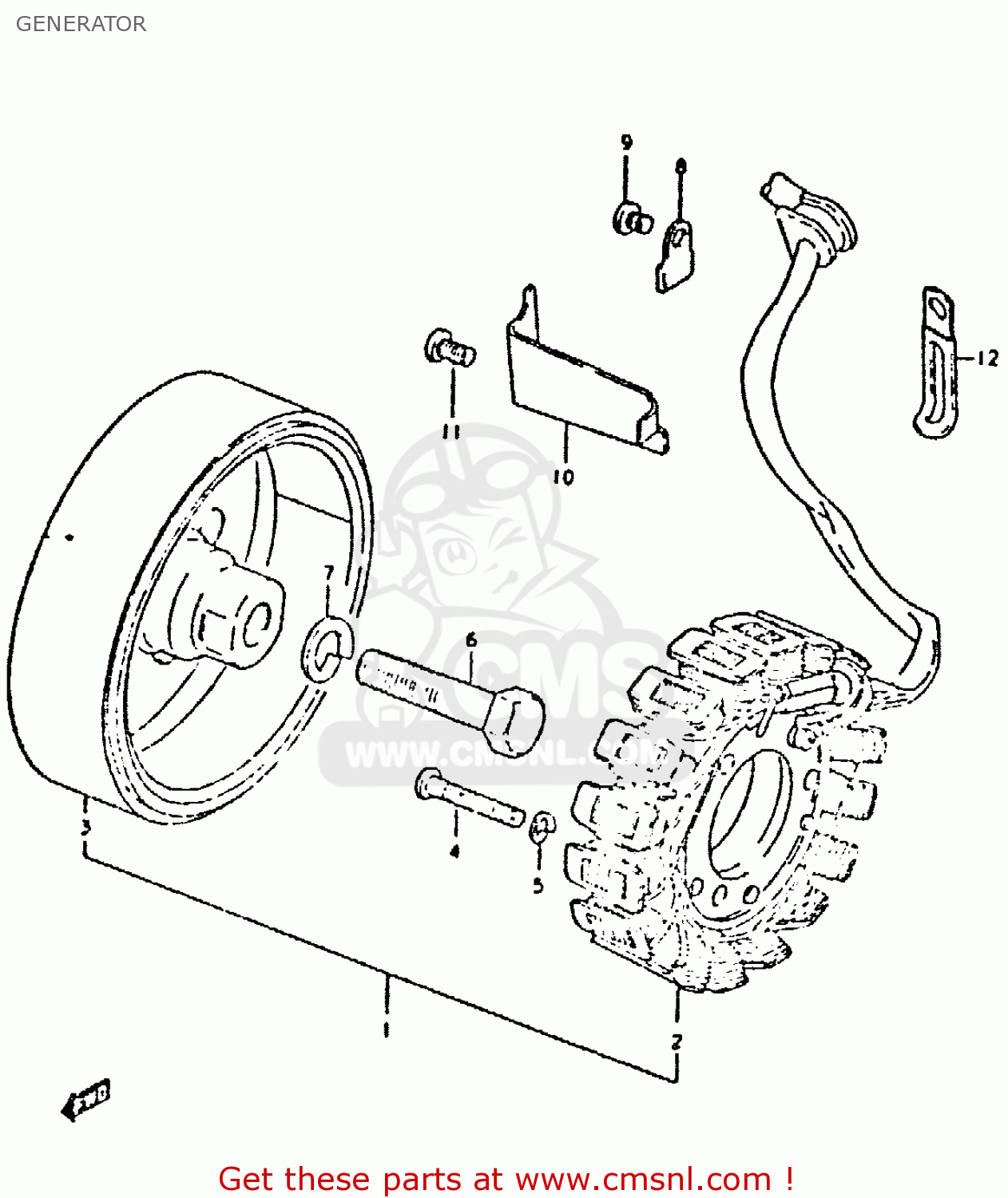 Suzuki GSX400E 1980 T E02 E04 E22 E24 GENERATOR Buy Original