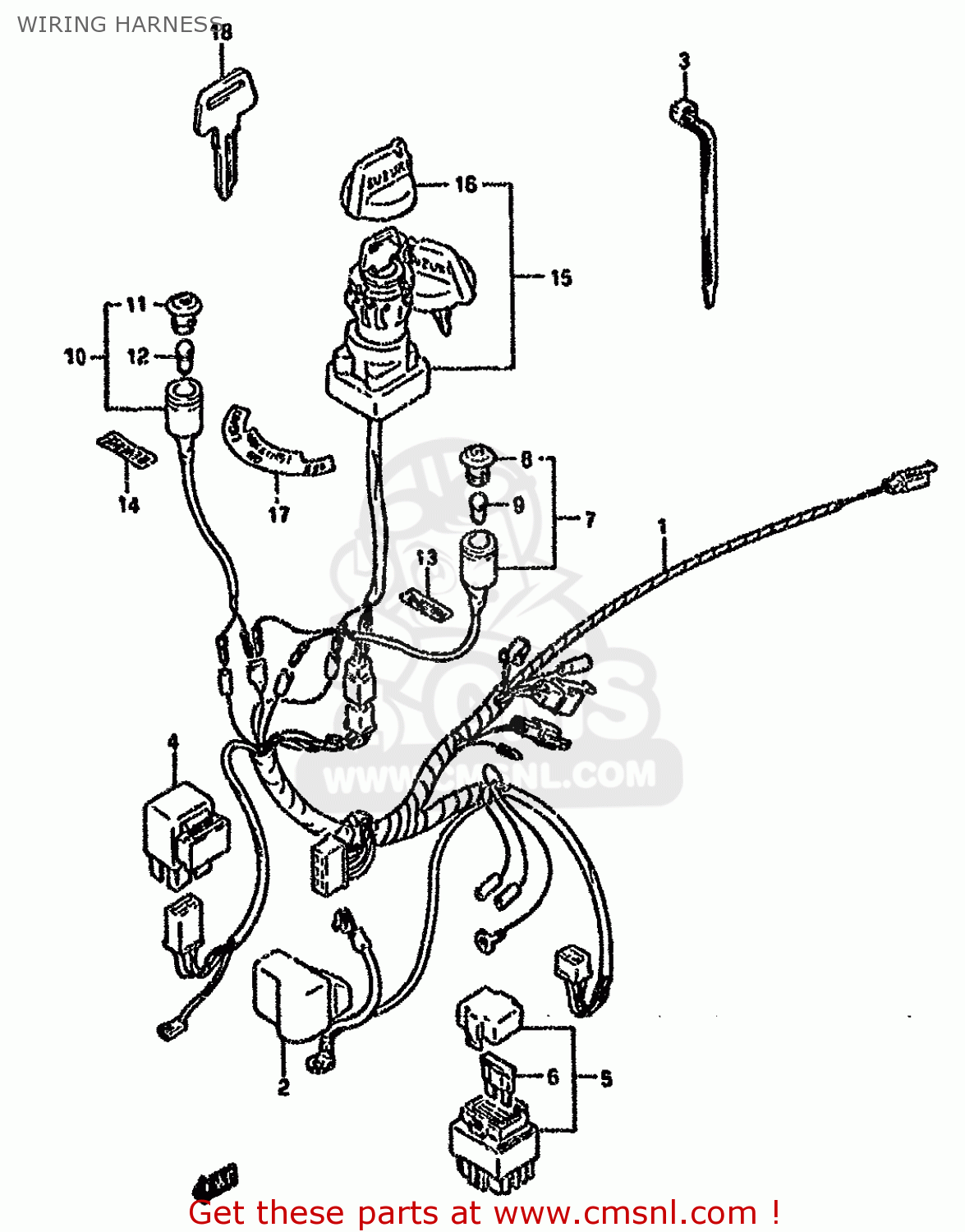 Suzuki Lt-f160 1992  N  Wiring Harness