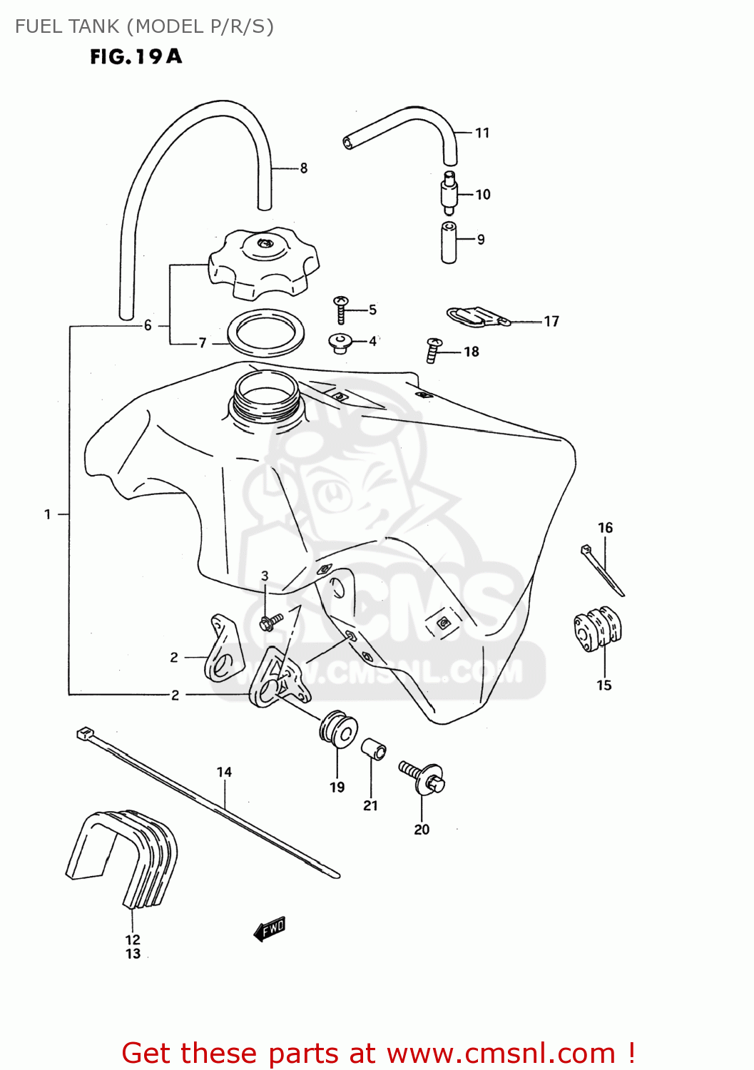 Suzuki RM125 1993 P USA E03 FUEL TANK MODEL P R S Buy Original