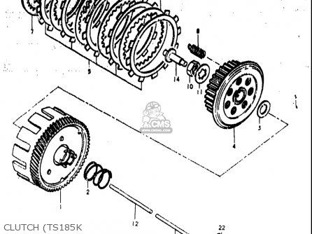 Suzuki Ts185 1973-1976 (usa) parts list partsmanual partsfiche