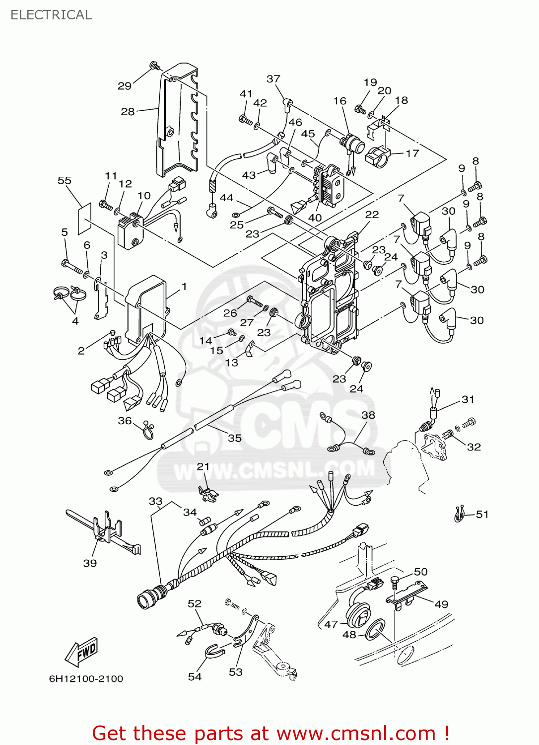 Yamaha 90tlrb 2003 Electrical - schematic partsfiche