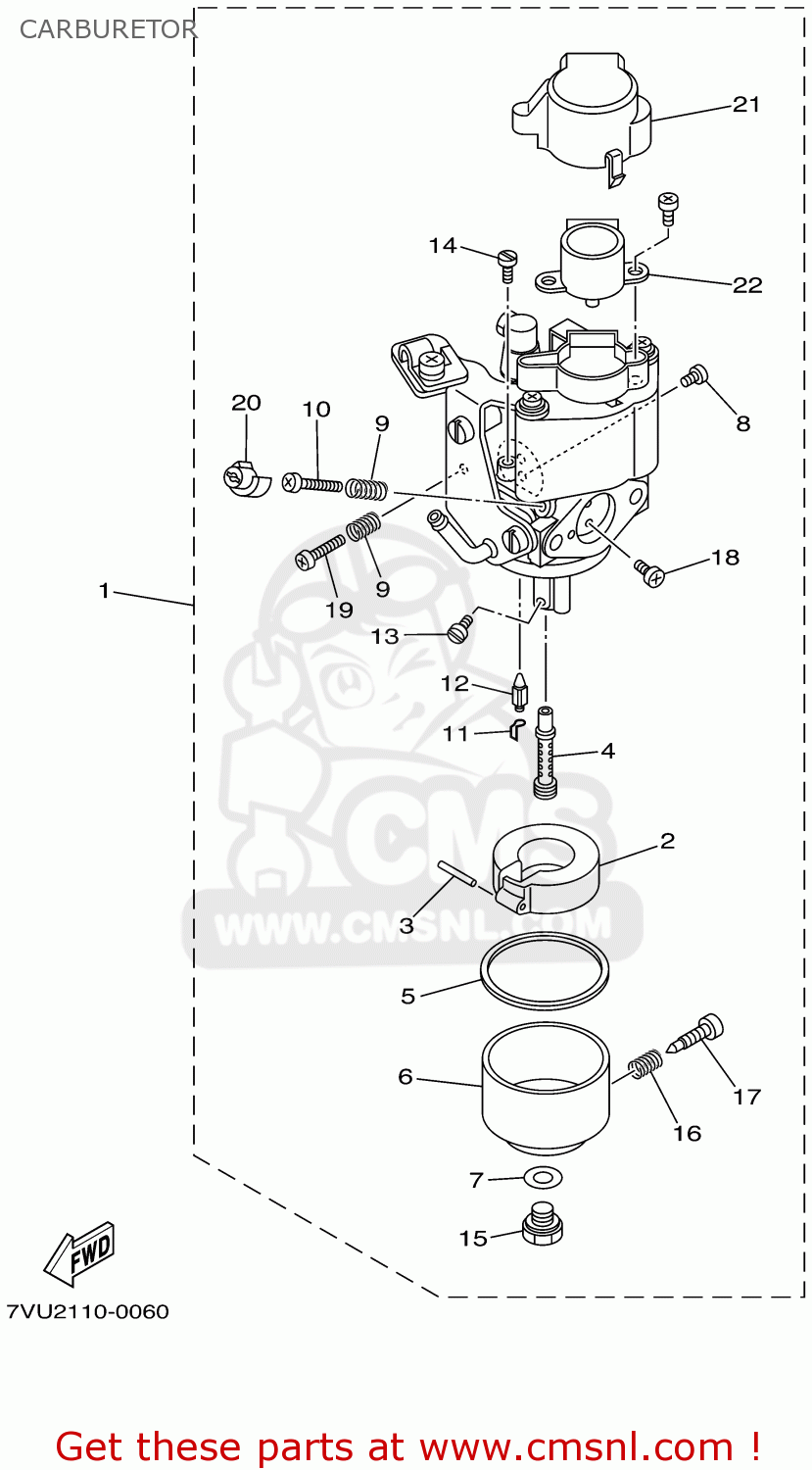 Yamaha Ef2800i 7vu2 Generator 2000 Carburetor - schematic partsfiche